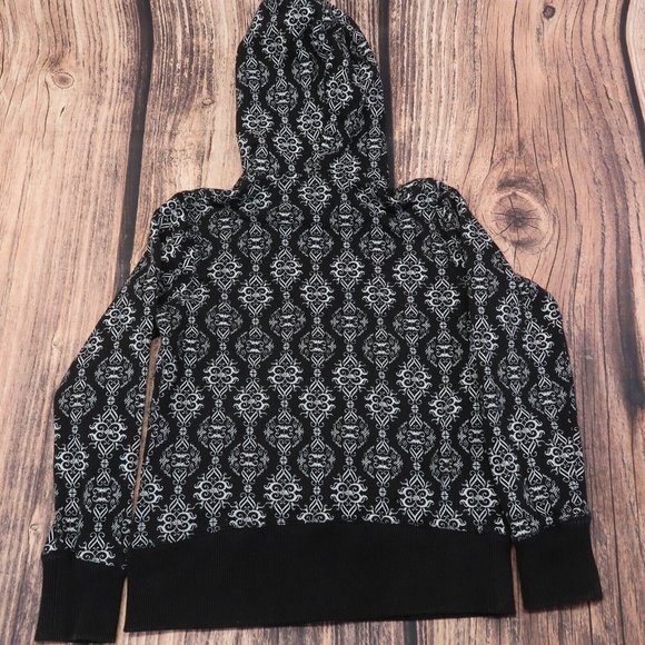 The North Face Ornate Buck Logo Print Zip Front Hooded Sweatshirt Women's Medium - Picture 6 of 11